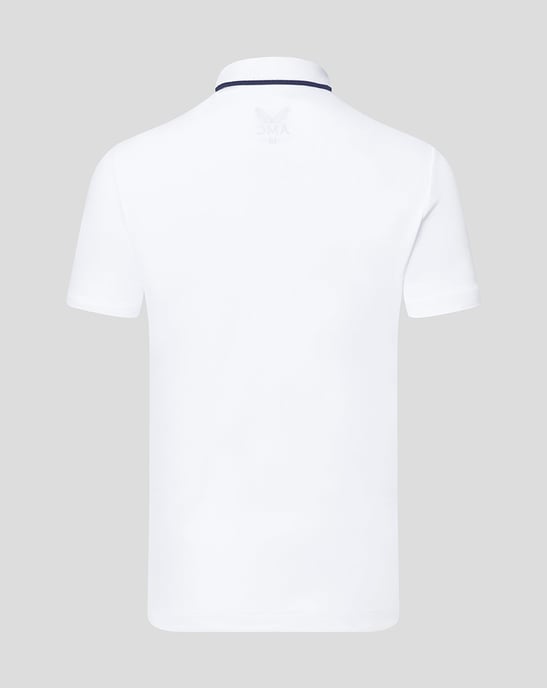 Womens Castore Short Sleeve Media Polo in Black/White