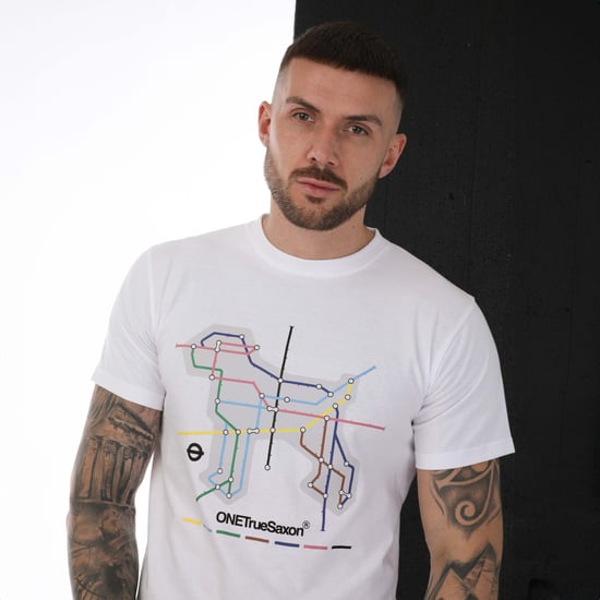Heren-T-shirt One True Saxon Station in Wit - Image 4