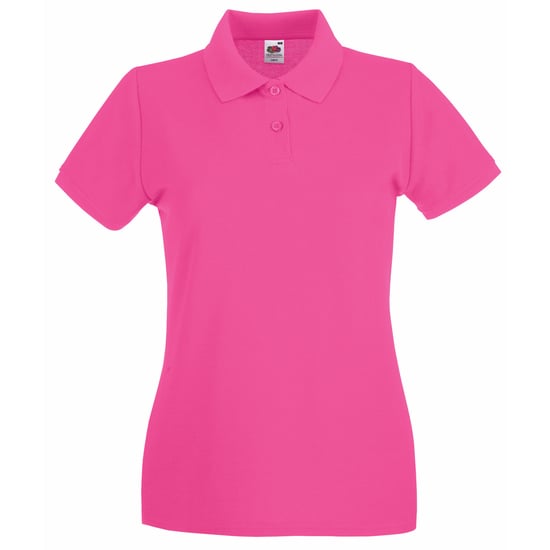 Fruit Of The Loom Ladies Lady-Fit Premium Short Sleeve Polo Shirt (Fuchsia)