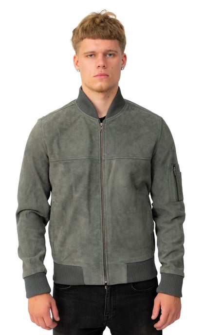 Mens Goat Suede MA-1 Bomber Jacket-Auckland
