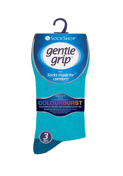 6 paar sokken zonder elastiek herensokken met zachte grip 39-45 Uk - MGG90 - Image 2