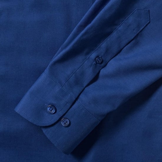 Russell Collectie Heren Lange Mouw Easy Care Oxford Shirt (Helder Koninklijk) - Image 6