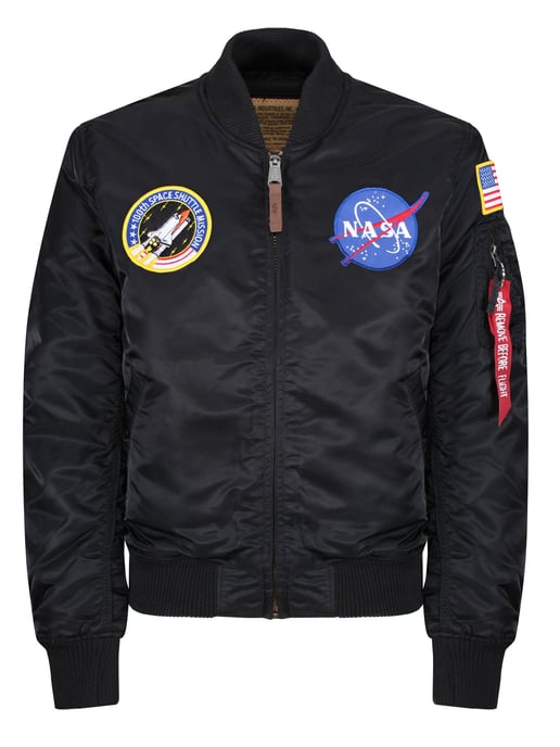 Alpha Industries Heren MA-1 VF NASA Bomberjack in Zwart - Image 2