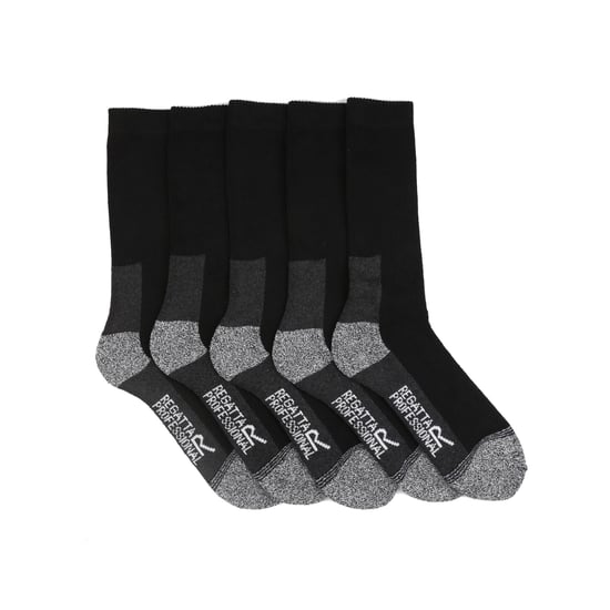 Regatta Mens Boot Socks (Pack of 5) (Black)
