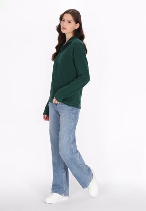 Mymo Fleece trui Dames donkergroen - Image 2