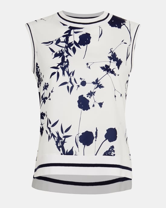 Ted Baker Miha Bluebell Sleeveless Knit Top, White