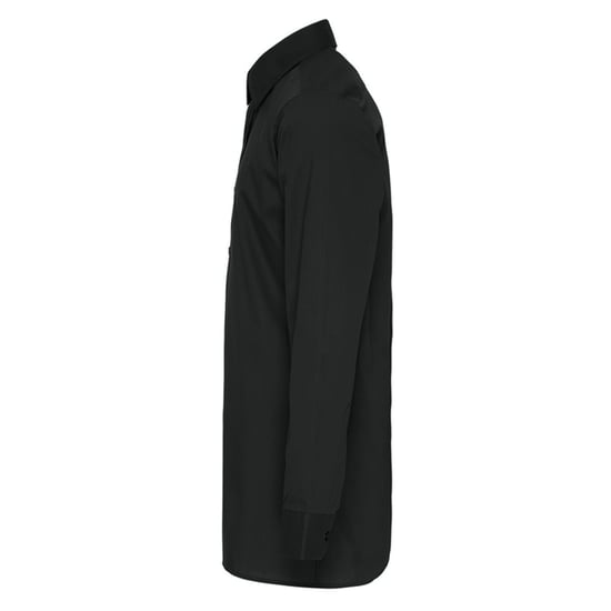 Premier Heren Lange Mouwen Gepast Poplin Werkoverhemd (Zwart) - Image 3