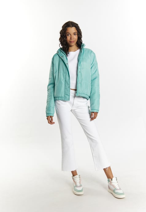 Mymo Licht gewatteerd blousonjack Dames Lagune Munt - Image 2