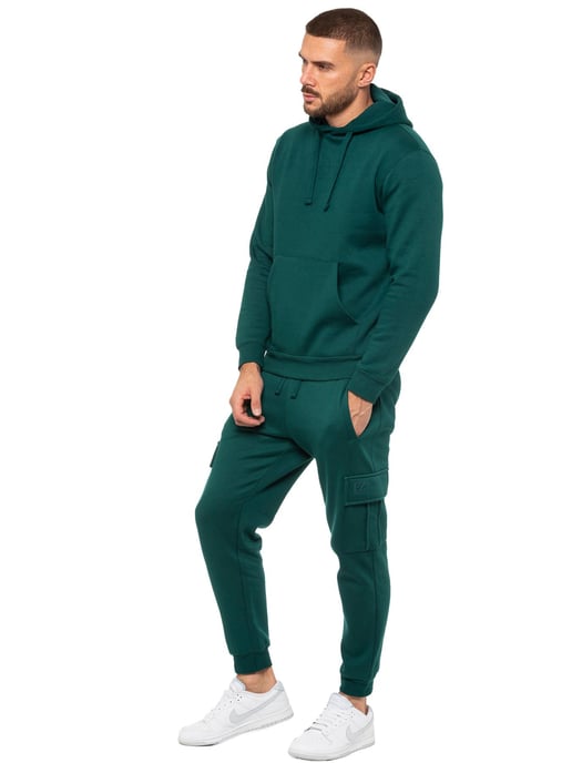 Enzo | Mens Pullover Hoodie Tracksuit Set - Green