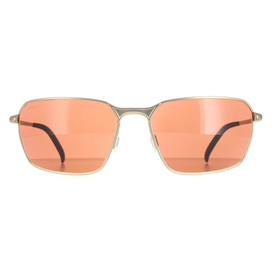 Serengeti Rectangle Mens Matte Light Gold Mineral Drivers Shelton
