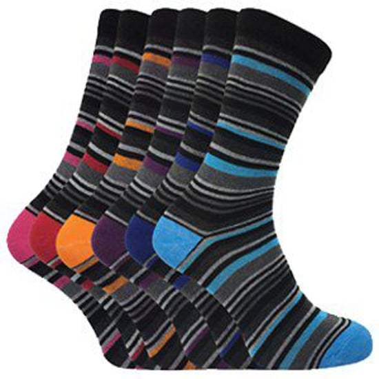 Set van 6 katoenen herensokken met nieuw patroon - Dee3 - Image 1