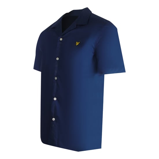 Lyle & Scott marineblauw resortoverhemd met korte mouwen - Image 3