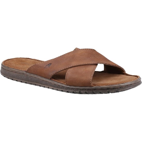 Hush Puppies Heren Nile Crossover Leren Sandalen (Bruin) - Image 1