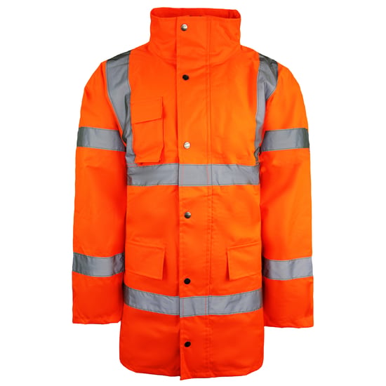 Dickies Hoge Zichtbaarheid Motoroway Veiligheid Heren Oranje Jas - Image 1