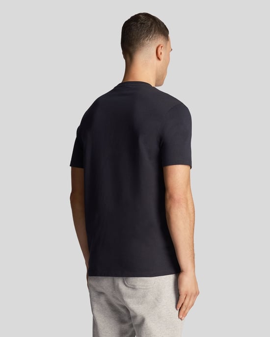 Lyle Scott zak op de borst Donker marineblauw T-shirt - Image 4