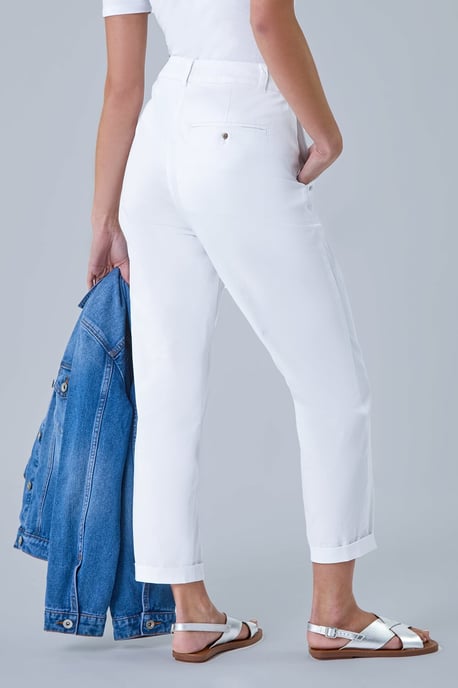 Petite Cotton Blend Stretch Chino Trousers