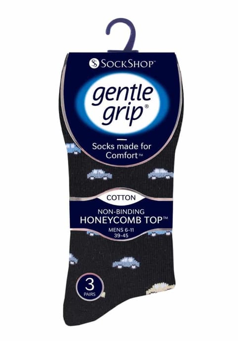6 paar sokken zonder elastiek herensokken met zachte grip 39-45 Uk - MGG547 - Image 2