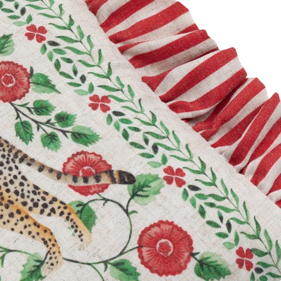 Wylder Tropics Okara Luipaarden Gedrukt Rimpel Polyester Gevuld Kussen - Image 4