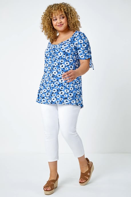 Curve Elastic Waist Cropped Denim Jeggings