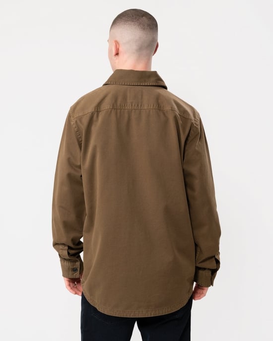 BOSS Orange Locky 1 Mens Oversized-Fit Cotton Twill Overshirt