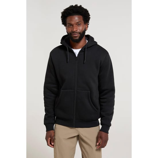 Mountain Warehouse Heren Dalton Borg gevoerde Full Zip Hoodie (Zwart) - Image 1