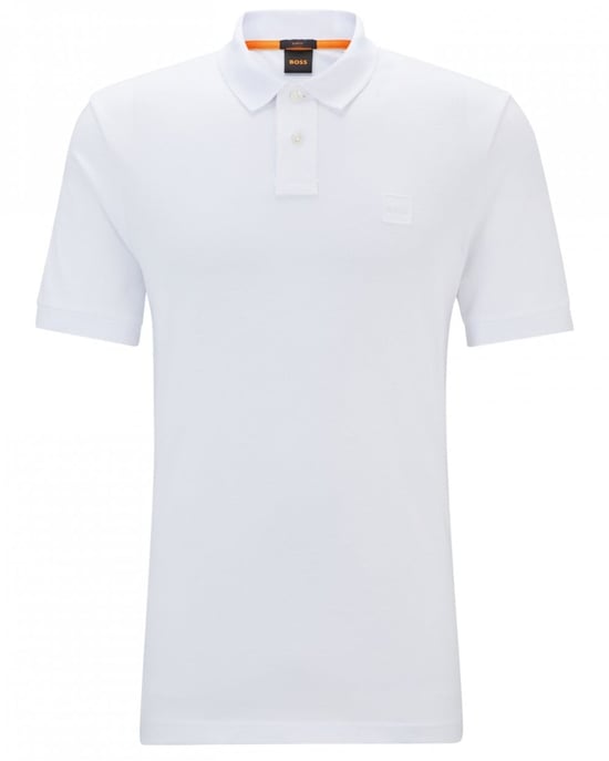 BOSS Orange Passenger Heren Stretch-Katoen Slim-Fit Polo met Logo Patch NOS - Image 1