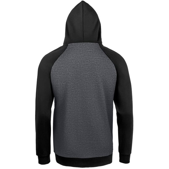 SOLS Unisex Seattle Contrast Raglan Hoodie (Houtskool mergel/zwart) - Image 2