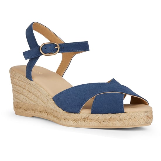 Geox D Gelsa Laag Leren Vrouwen Navy Sandalen - Image 1