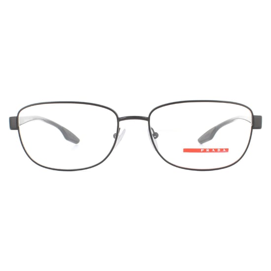 Prada Sport Rectangular Black Rubber Mens Glasses Frames