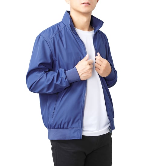 Heren Bomberjack met opstaande kraag, overgangsjack voor de herfst, casual sportjack blauw - Image 5