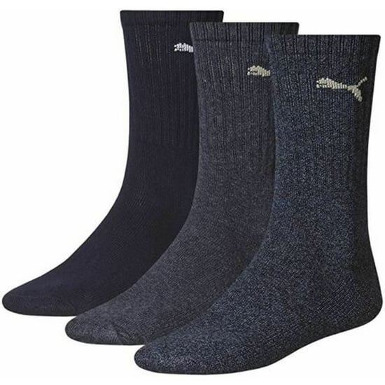 Puma Unisex Sportsokken voor volwassenen (set van 3 stuks) (Marine) - Image 1