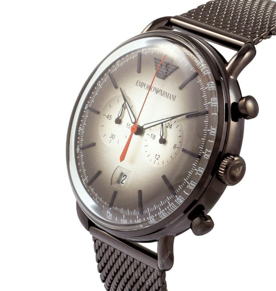 Emporio Armani AR11169 Bruin Mesh Chronograaf Herenhorloge - Image 2