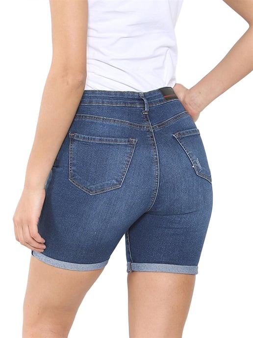 Enzo | Denim Shorts - Mid Blue - Image 5