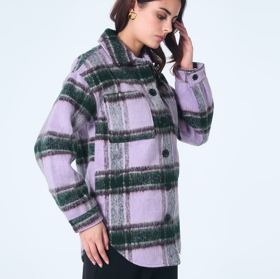 Oversized tartan jasje - Image 2
