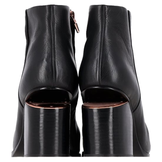 Alexander Wang Gabi Cutout Hak Enkellaarsjes van Zwart Leer - Image 5