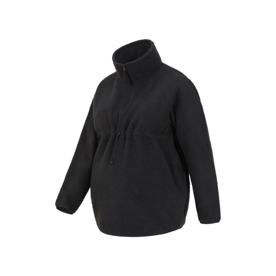 Mountain Warehouse Dames/Dames Sherpa Half Rits Zwangerschaps Fleece Top (Zwart) - Image 4