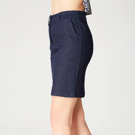 Korte rok in stretch denim - Image 3