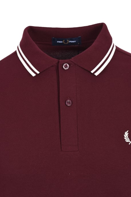 Fred Perry Twin Tipped Poloshirt in Bourgogne - Image 3