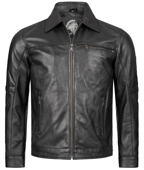 Rock Creek Lederjacke Schwarz - Image 1