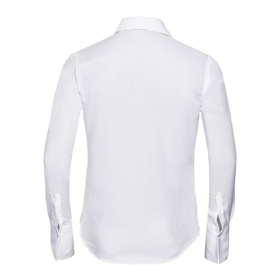 Russell Collection Dames/Dames Ultimate Non-Iron Getailleerde Overhemd met Lange Mouwen (Wit) - Image 2