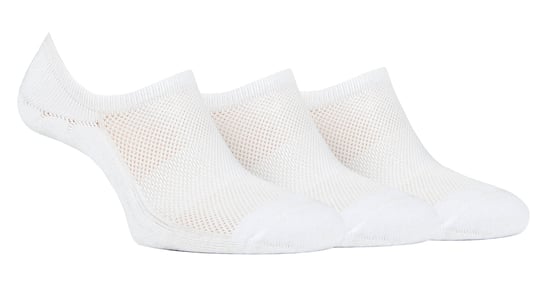 Dames Bamboe No Show Sokken | Jeep | Ademend Anti-blaren Gevoerd Onzichtbare Sokken met Antislip Hakgrip - Wit - Image 1