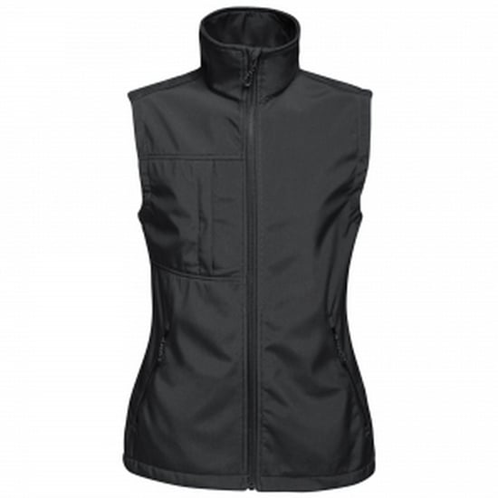 Regatta - Dames Octagon II 3 Lagen Afdrukbare Softshell Bodywarmer (Zwart) - Image 1