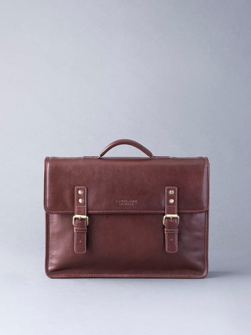 Hawkshead Leather 13 Inch Satchel in Chestnut