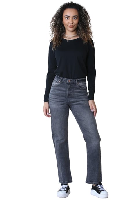 MYT Dames Wide Leg High Waisted Jeans in Zwart - Image 6