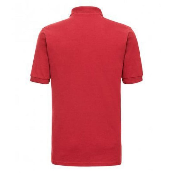 Russell Heren Ripple Collar & Manchet Poloshirt met korte mouwen (Helder rood) - Image 2