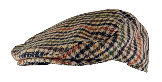 Geruite / geruite platte pet van wolmix voor heren - GL228A Beige - Image 1