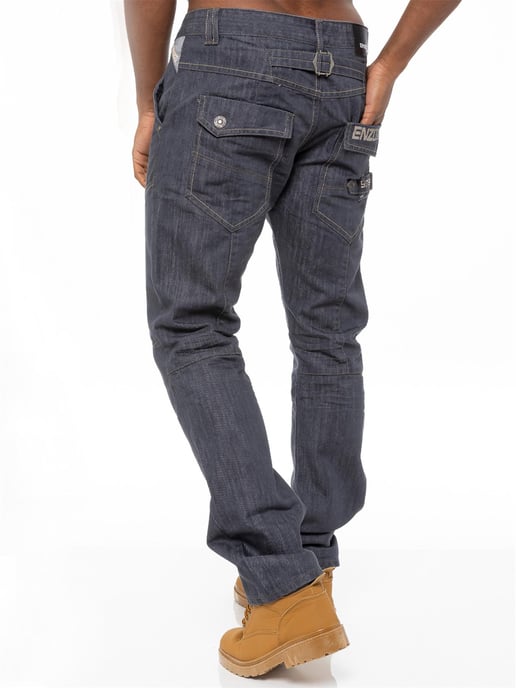 Enzo Denim Jeans Rechte Pijpen Heren - Grijs - Image 4