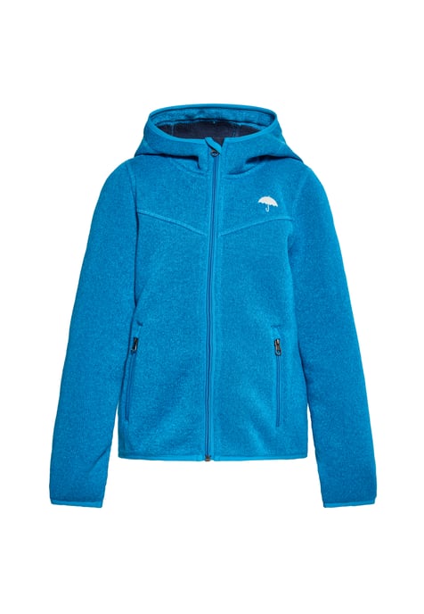 Schmuddelwedda Gebreide fleeceblouse meisjes (kinderen) Cyaanblauw gemêleerd - Image 1