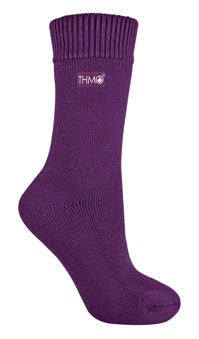 THMO - Dames Fleece Gevoerde Winter Thermische Sokken - Paars - Image 1
