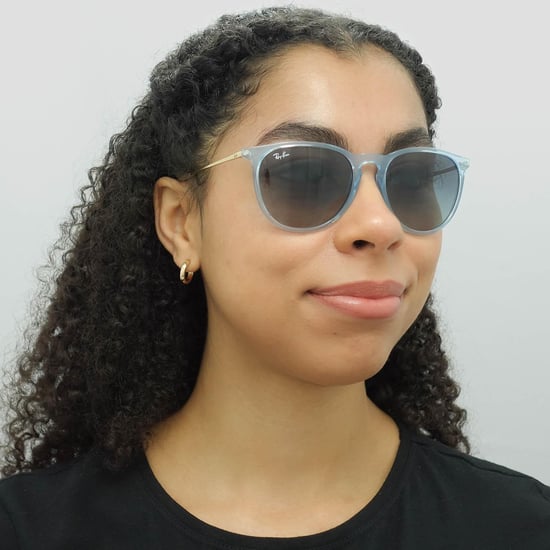 Ray-Ban Round Womens Transparent Light Blue Grey Blue Gradient RB4171 Erika
